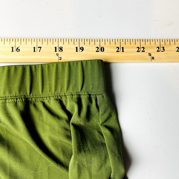 Susan Graver Sz 3XT Tall Plus Liquid Knit Pull On Wide Leg Pants Green - Picture 7 of 10